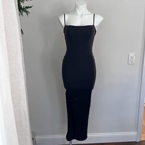 SKIMS Fits Everybody Black/Onyx Long Slip Dress